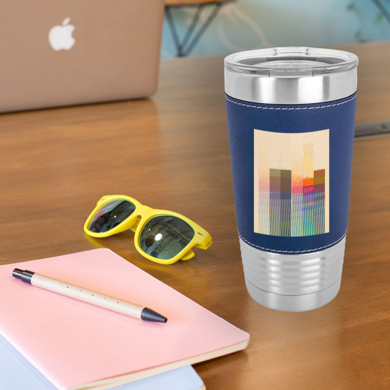 Aesthetic Vector Skyline Graphic Design Leatherette Tumbler | Artistshot