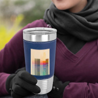 Aesthetic Vector Skyline Graphic Design Leatherette Tumbler | Artistshot