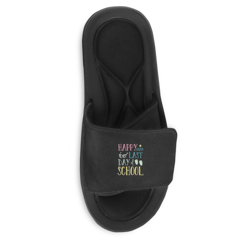 Happy Last Day Of School Flip Flops Glasses Summer Teacher Slide Sandal | Artistshot