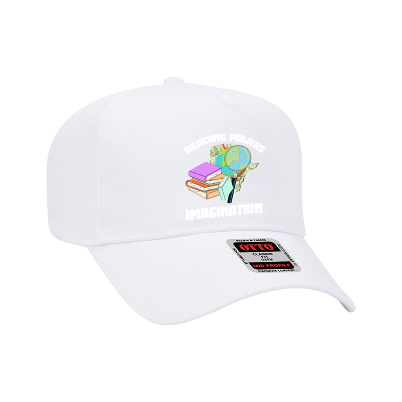 Reading Powers Imagination Bookworm Adjustable Baseball Cap by EnturArt | Artistshot