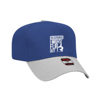 Funny Warning I Might Flip Out Gymnastics Art For Girls Boys Adjustable Baseball Cap | Artistshot