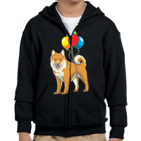 Dog Lover T  Shirt Icelandic Sheepdog Dog With Ballons T  Shirt Youth Zipper Hoodie | Artistshot