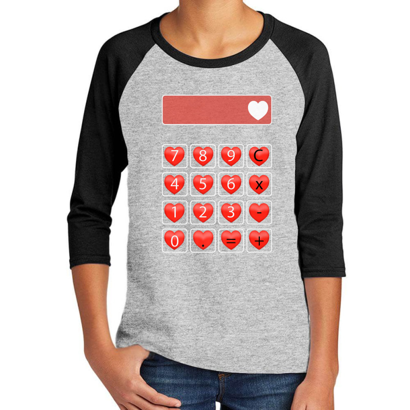 Calculator Math Accountant Fun Teacher Valentines Day School Premium Youth 3/4 Sleeve by Yuh2105 | Artistshot