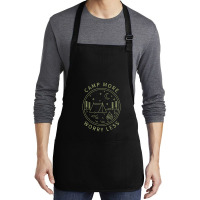 Camp More Worry Less Minimalist Camp Camping Camper Campfire Medium-length Apron | Artistshot