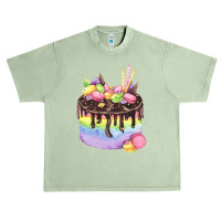 Whimsical Rainbow Birthday Cake T  Shirt Rainbow Chocolate Cake With M Urban Heavy T-shirt | Artistshot