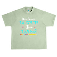 Dear Parents Tag You're It Love Teacher Funny T-shirt Gifts Urban Heavy T-shirt | Artistshot