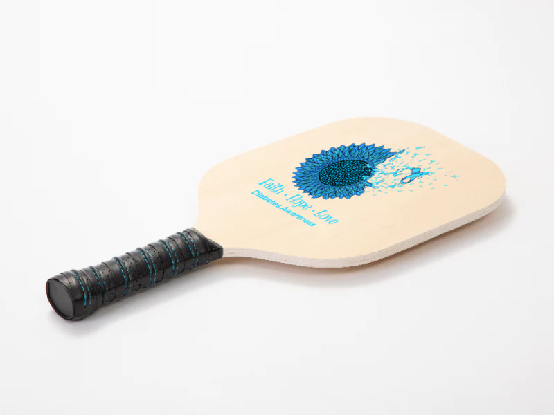 Diabetes Diabetic Sunflower Faith Hope Love Diabetic 7 Diabetes Awaren Pickleball Paddle by circularflap | Artistshot