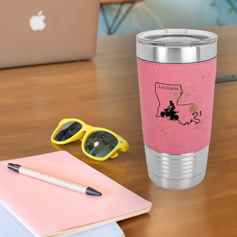 Louisiana Atv Trail Rider Mud La State Map Atv Riding T Shirt Leatherette Tumbler | Artistshot