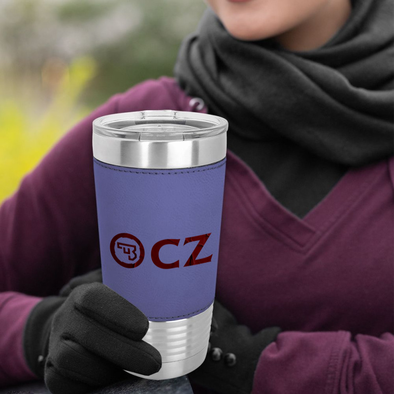 Enticing Simple Cz Pistol Red Design Leatherette Tumbler | Artistshot