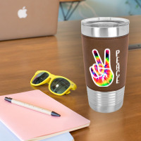 Hand Peace Sign Leatherette Tumbler | Artistshot