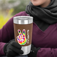 Hand Peace Sign Leatherette Tumbler | Artistshot