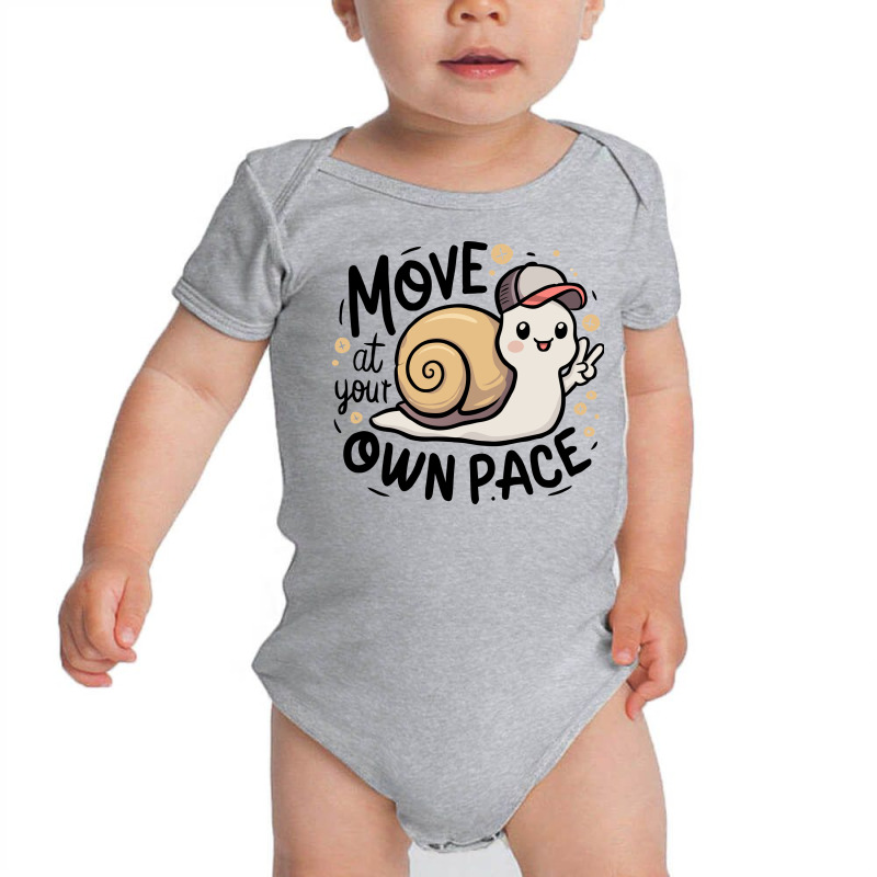 Move At Your Pace Baby Bodysuit by edsonart | Artistshot