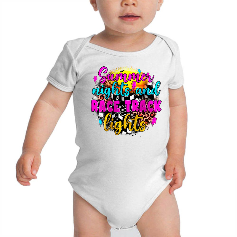 Summer Nights And Race Track Lights Baby Bodysuit by JahusDesignShop | Artistshot