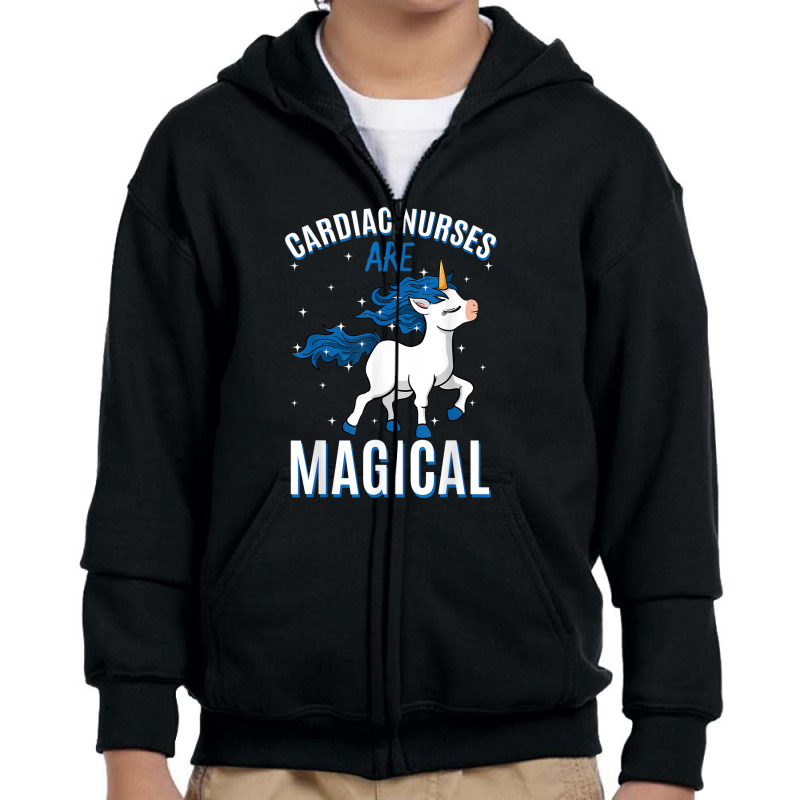 Cardiac Nurses Are Magical Unicorn Job Cardiology Profession Youth Zipper Hoodie by Yuh2105 | Artistshot