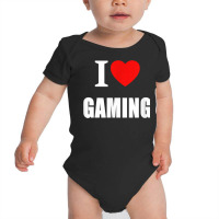 I Love Heart Gaming For Computer Console And Arcade Gamers T Shirt Baby Bodysuit | Artistshot