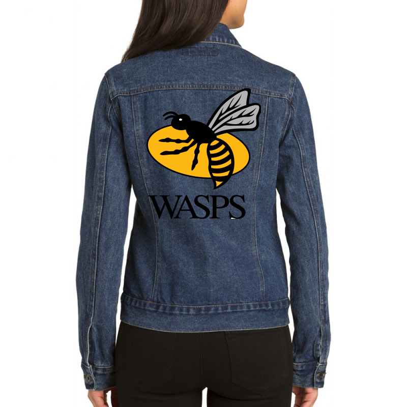 Wasps Ladies Denim Jacket by SomArt | Artistshot