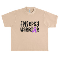 Epilepsy Warrior Shirt Kids Purple Ribbon Awareness Women Urban Heavy T-shirt | Artistshot