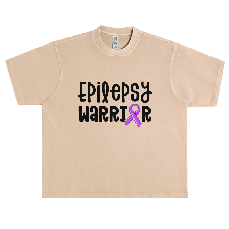 Epilepsy Warrior Shirt Kids Purple Ribbon Awareness Women Urban Heavy T-shirt | Artistshot