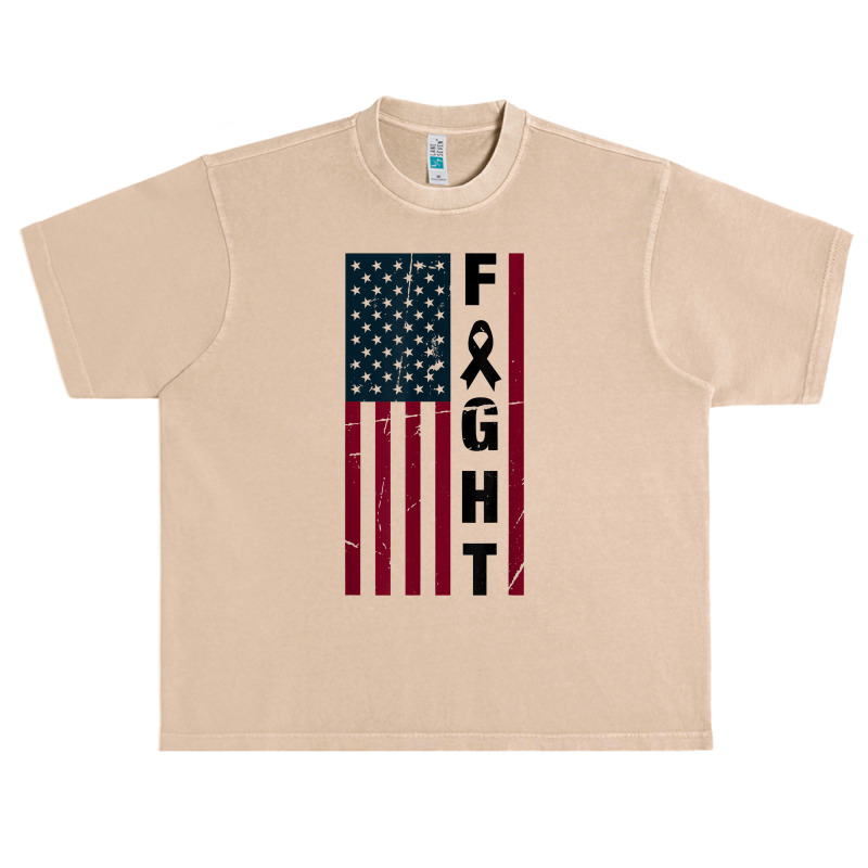 Fight Cancer Awareness T Shirts American Flag Grey Matters T Shirt Urban Heavy T-shirt by juleakuehneman | Artistshot