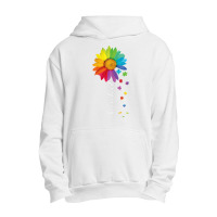 Womens Choose Kind Autism Awareness Rainbow Sunflower Warrior Gifts V Urban Pullover Hoodie | Artistshot