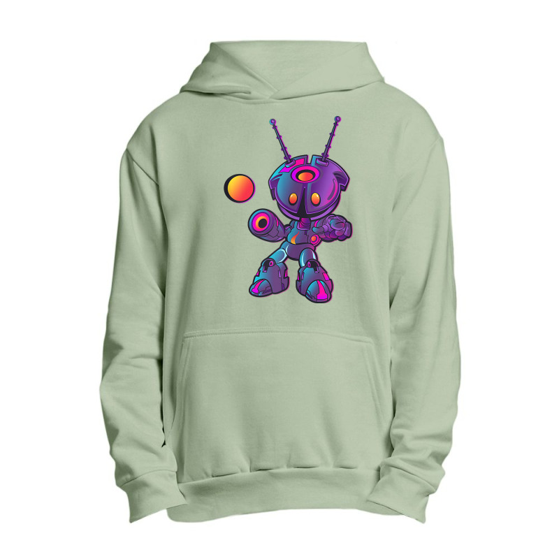 Cute Futuristic Gradient Robot Character Tank Top Urban Pullover Hoodie by corni3t6 | Artistshot