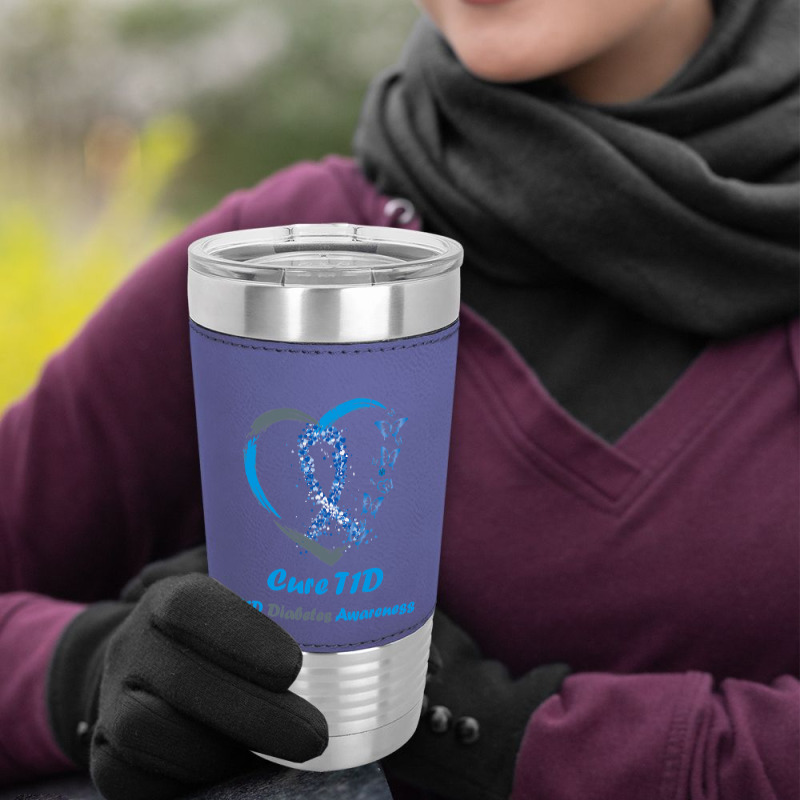 Diabetes Diabetic Awareness Support Diabetes Warrior Cure T1d Diabetes Leatherette Tumbler by golferu | Artistshot