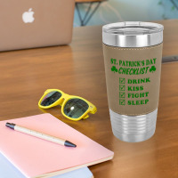 St Patrick Day Checklist Leatherette Tumbler | Artistshot