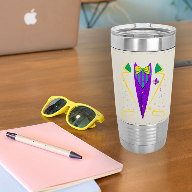 Mardi Gras Tuxedo Costume  Carnival Parade Design Leatherette Tumbler | Artistshot