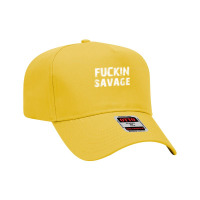 Fuckin Savage T Shirt Adjustable Baseball Cap | Artistshot