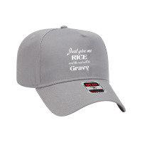 Funny Rice And Gravy Louisiana Acadiana Cajun Food Humor T Shirt Adjustable Baseball Cap | Artistshot