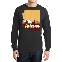 Arizona Map Horse Riding Cowboy Barn Windmill Souvenirs T Shirt Long Sleeve Shirts | Artistshot