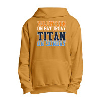 Volunteer On Saturday Titan On Sunday   Vintage Football Long Sleeve T Urban Pullover Hoodie | Artistshot