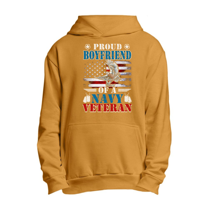 Proud Boyfriend Of A Navy Veteran Urban Pullover Hoodie | Artistshot