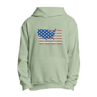 American Flag Minnesota City - Patriotic Gift Urban Pullover Hoodie | Artistshot