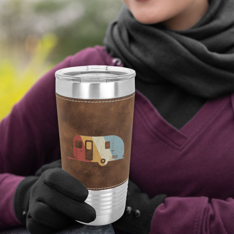 Camping Camping Retro Style Vintage Leatherette Tumbler | Artistshot