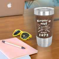 Fishing 50th Birthday Funny Fishings 50 Year Old Leatherette Tumbler | Artistshot