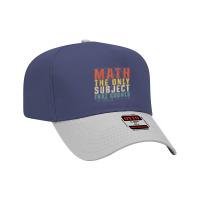 Math The Only Subject That Counts Funny Retro Math Teacher T Shirt Adjustable Baseball Cap | Artistshot