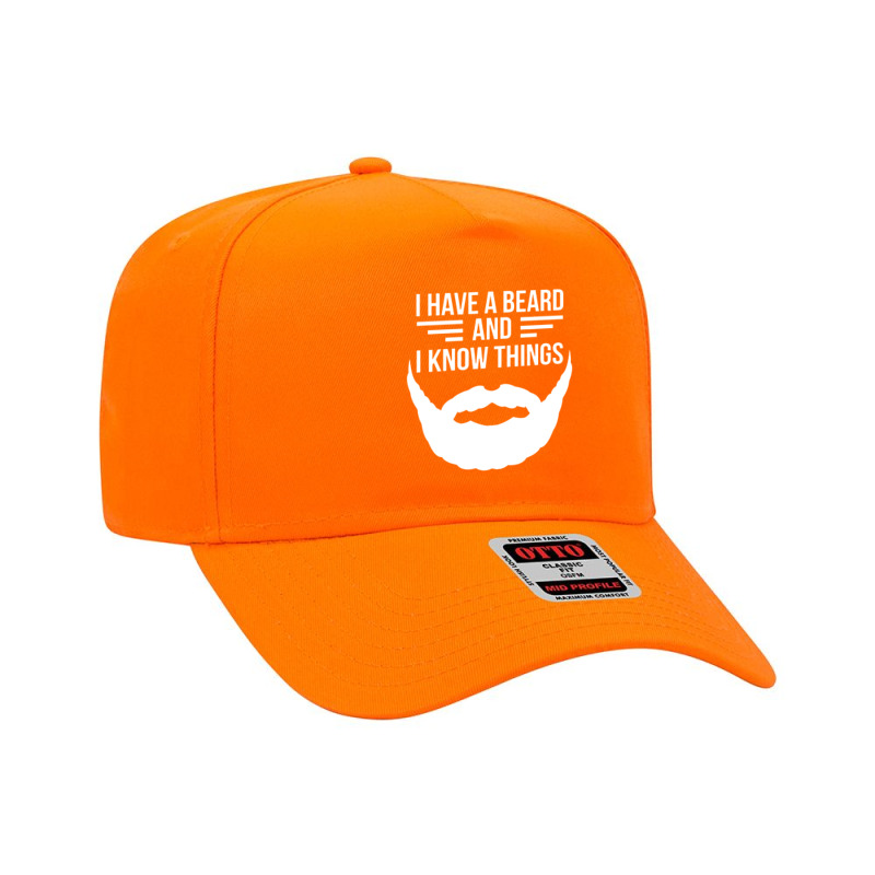 I Have A Beard And I Know Things Manly Beard Adjustable Baseball Cap | Artistshot