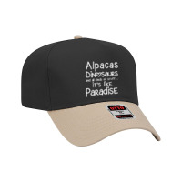 Alpacas Dinosaurs And All Kinds Of Stuff It’s Like Paradise T Shirt Adjustable Baseball Cap | Artistshot