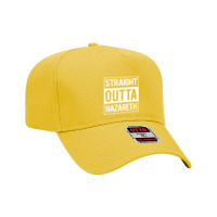 Straight Outta Nazareth Jesus Funny Christian T  Gift Adjustable Baseball Cap | Artistshot