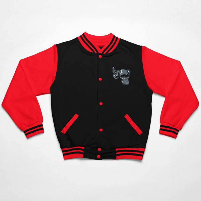 Monkey Dj Love Music Song Hi Fi Bomber Jacket | Artistshot