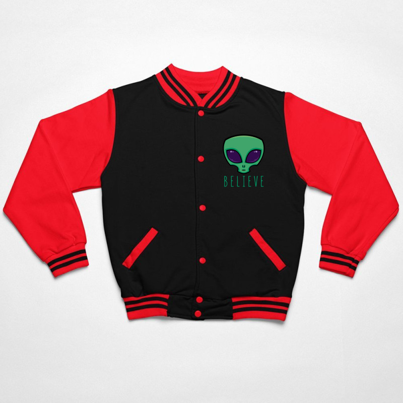 Believe Alien Head Bomber Jacket | Artistshot