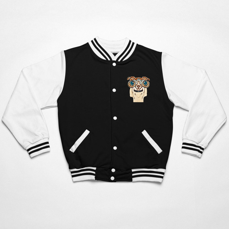 Dog Funny Binocular Animal Bomber Jacket | Artistshot