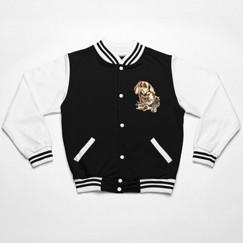 Cat And Dog Bomber Jacket by Kemnabi | Artistshot