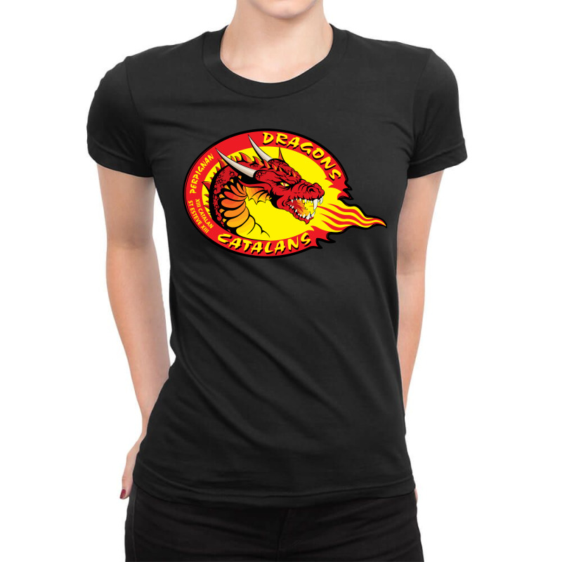 Catalans Dragons Ladies Fitted T-Shirt by SomArt | Artistshot