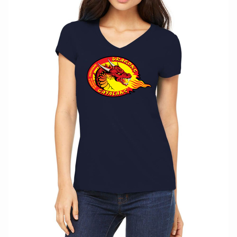 Catalans Dragons Women's V-Neck T-Shirt by SomArt | Artistshot