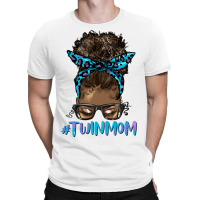 Afro Messy Bun Twin Mom T-shirt | Artistshot