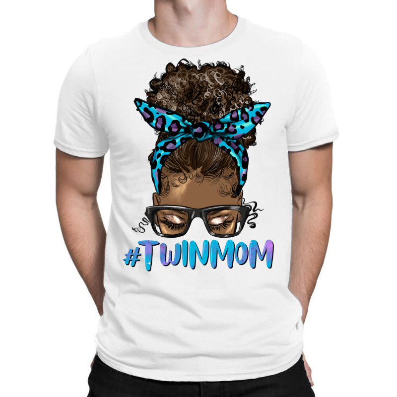 Afro Messy Bun Twin Mom T-shirt | Artistshot