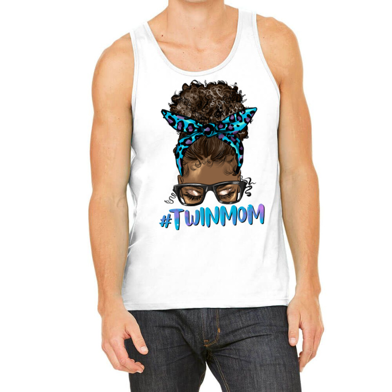 Afro Messy Bun Twin Mom Tank Top | Artistshot