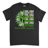 Motivational Support Warrior Mental Health Awarene Classic T-shirt | Artistshot